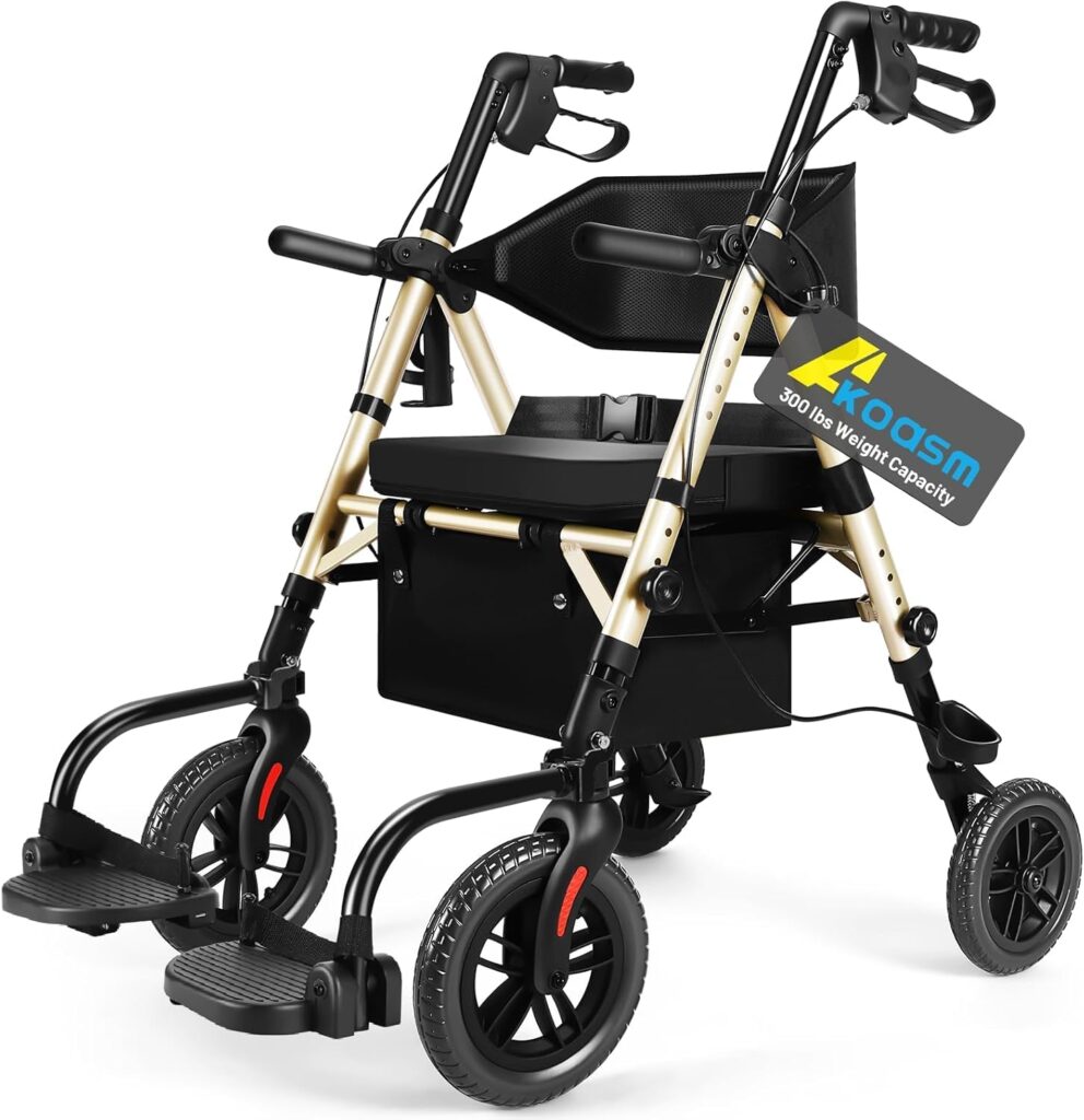Walkers with seats for elderly