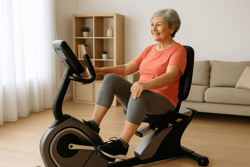 Is a recumbent bike good exercise for seniors with bad knees?