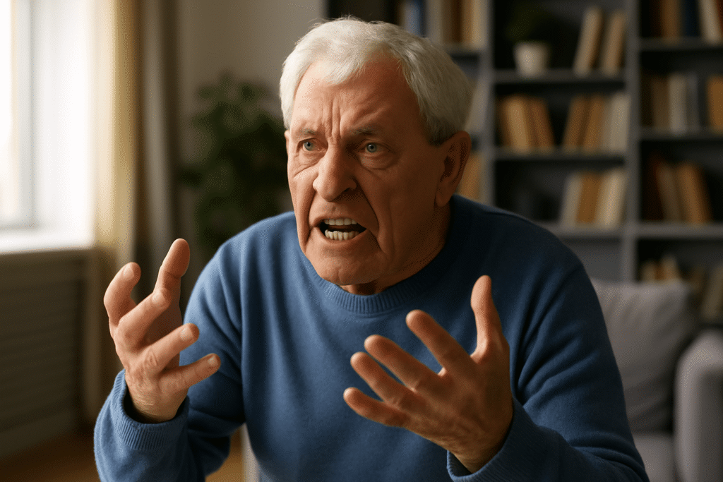 what causes aggression in the elderly